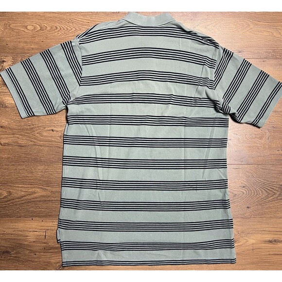 Vintage Polo Ralph Lauren Shirt Mens XL Striped Green Blue 90s Pony Short Sleeve - Picture 8 of 10